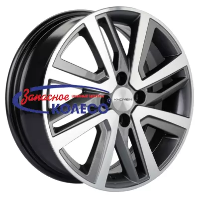 16'' 4x100 ET46 D54,1 6,0J Khomen Wheels KHW1609 (Rio II/Solaris II) Gray-FP