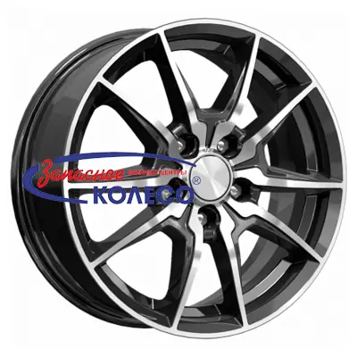 16'' 5x100 ET48 D56,1 6,5J K&K Адамар-оригинал (КС886) Алмаз черный