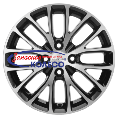 15'' 4x100 ET46 D54,1 6,0J Khomen Wheels KHW1506 (Rio/Solaris) Black-FP