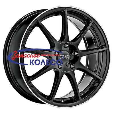 18'' 5x112 ET35 D75 8,0J OZ Veloce GT Gloss Black Diamond Lip Silver Lettering