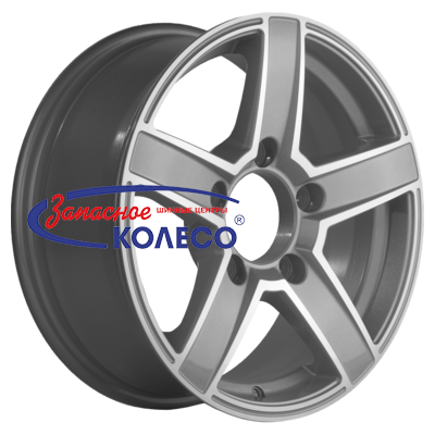 16'' 5x139,7 ET35 D98,5 6,5J Khomen Wheels KHW1614 (Niva 4x4 Bronto) F-Silver-FP